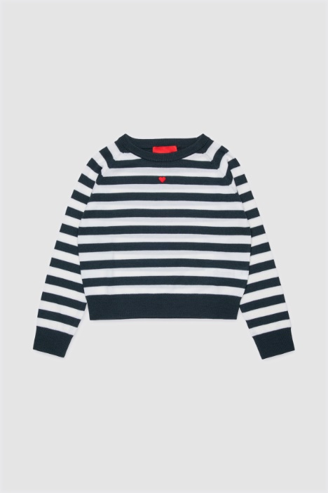 Embroidered Crew-Neck Jumper - Intrend