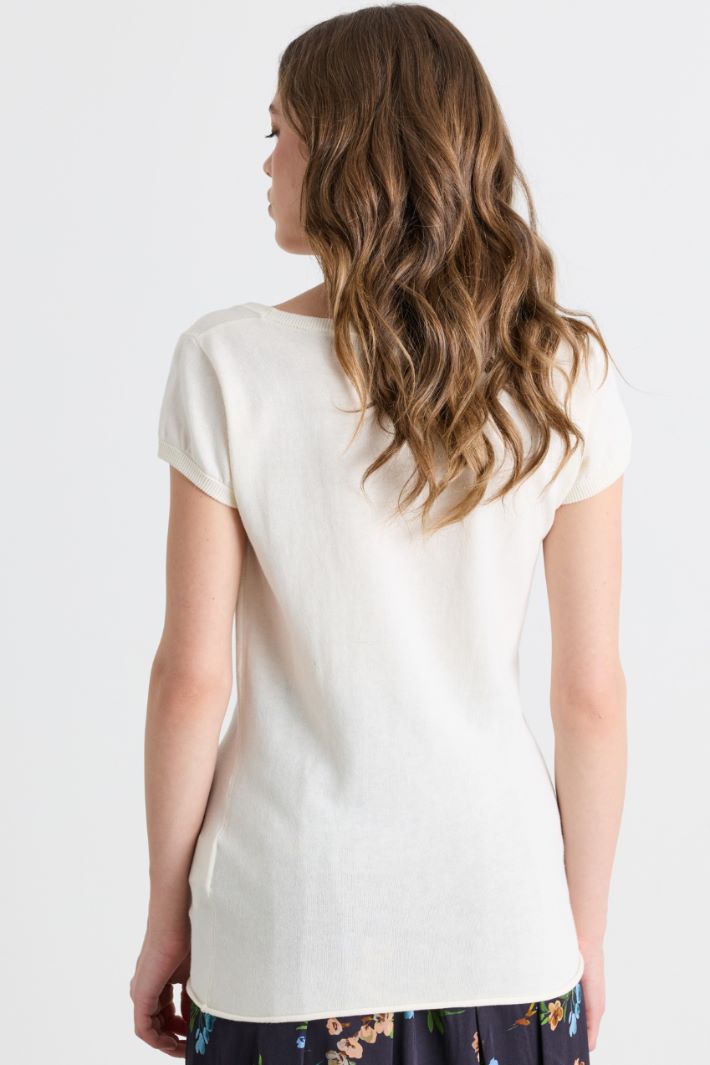 Bow-detail Top - WHITE - Intrend - 4