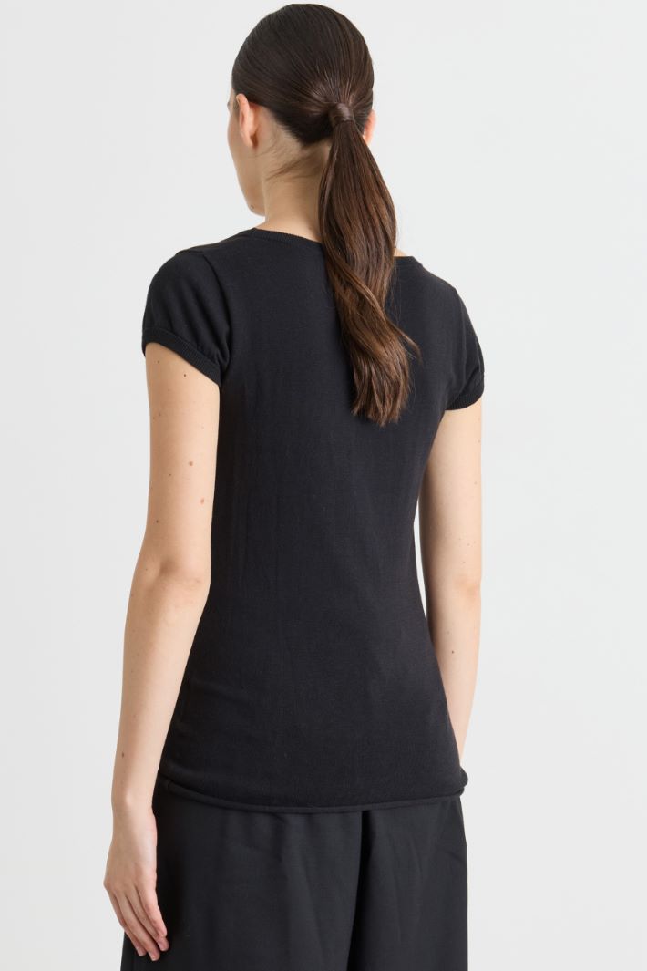 Maglia con fiocco - NERO - Intrend - 4