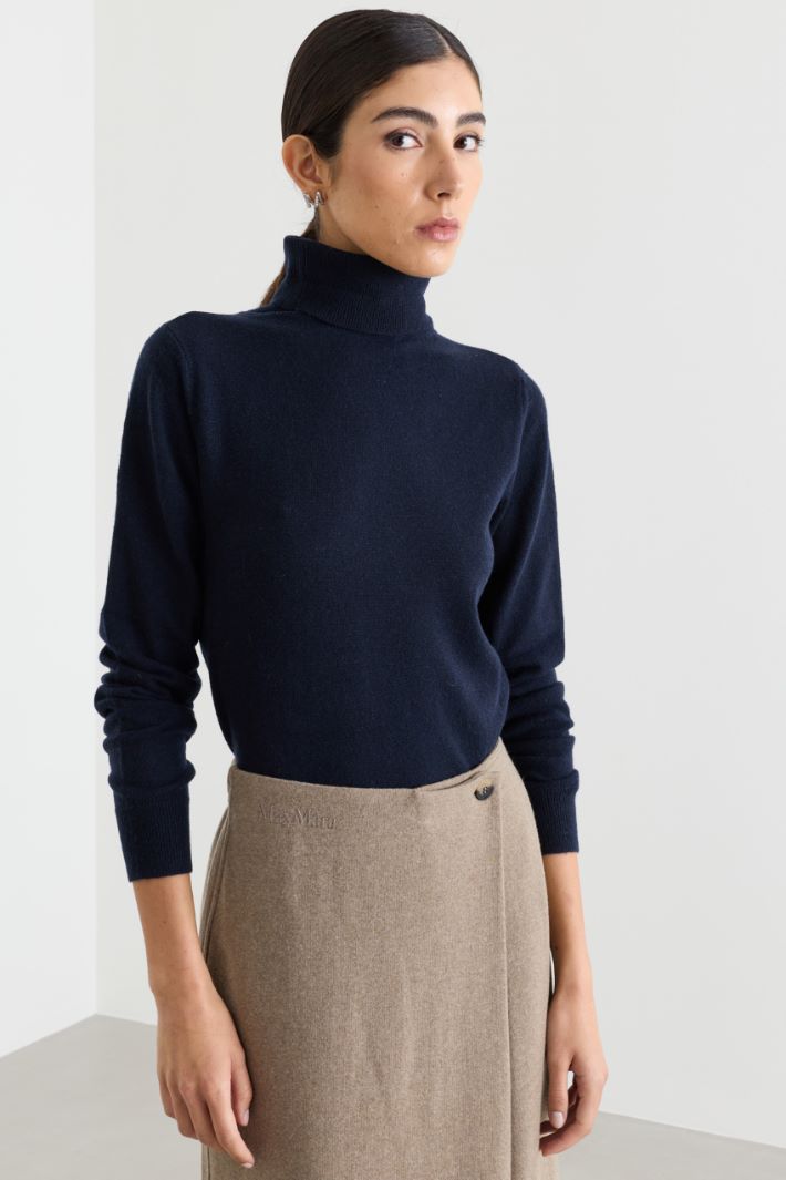 Roll-neck jumper - BLUE - Intrend - 2