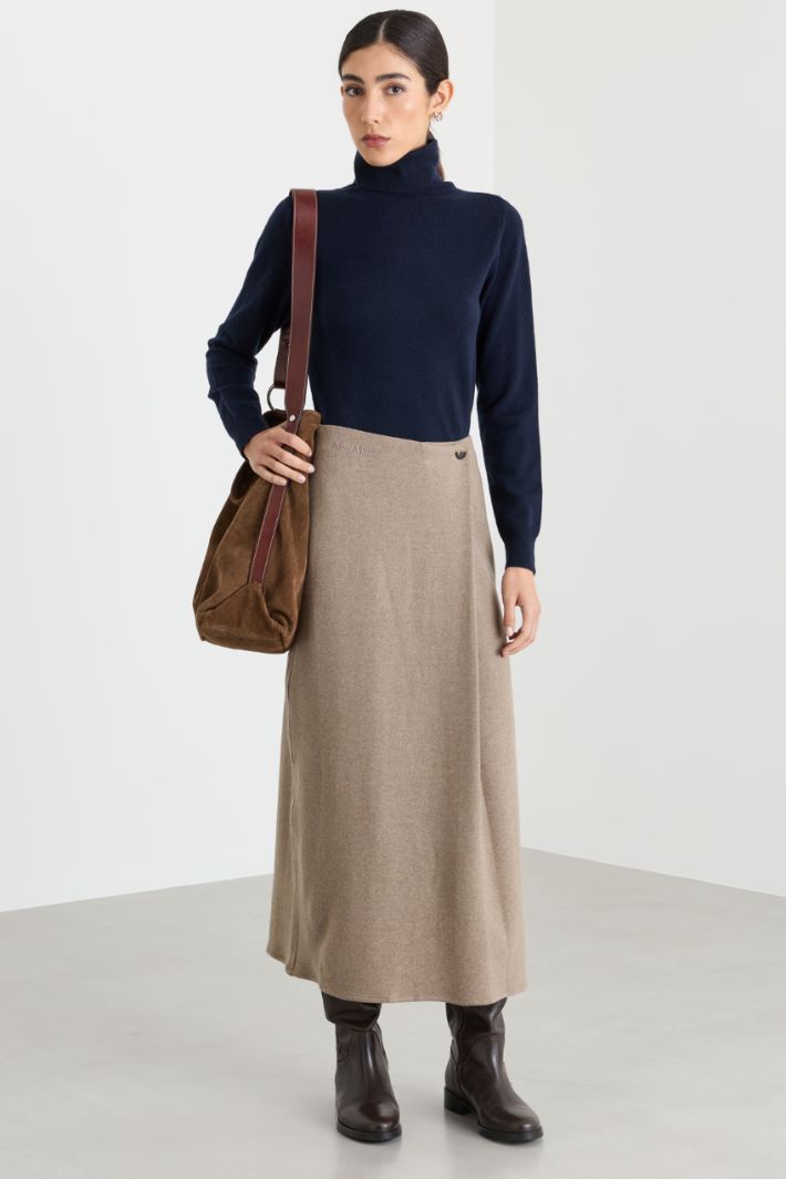 Roll-neck jumper - BLUE - Intrend