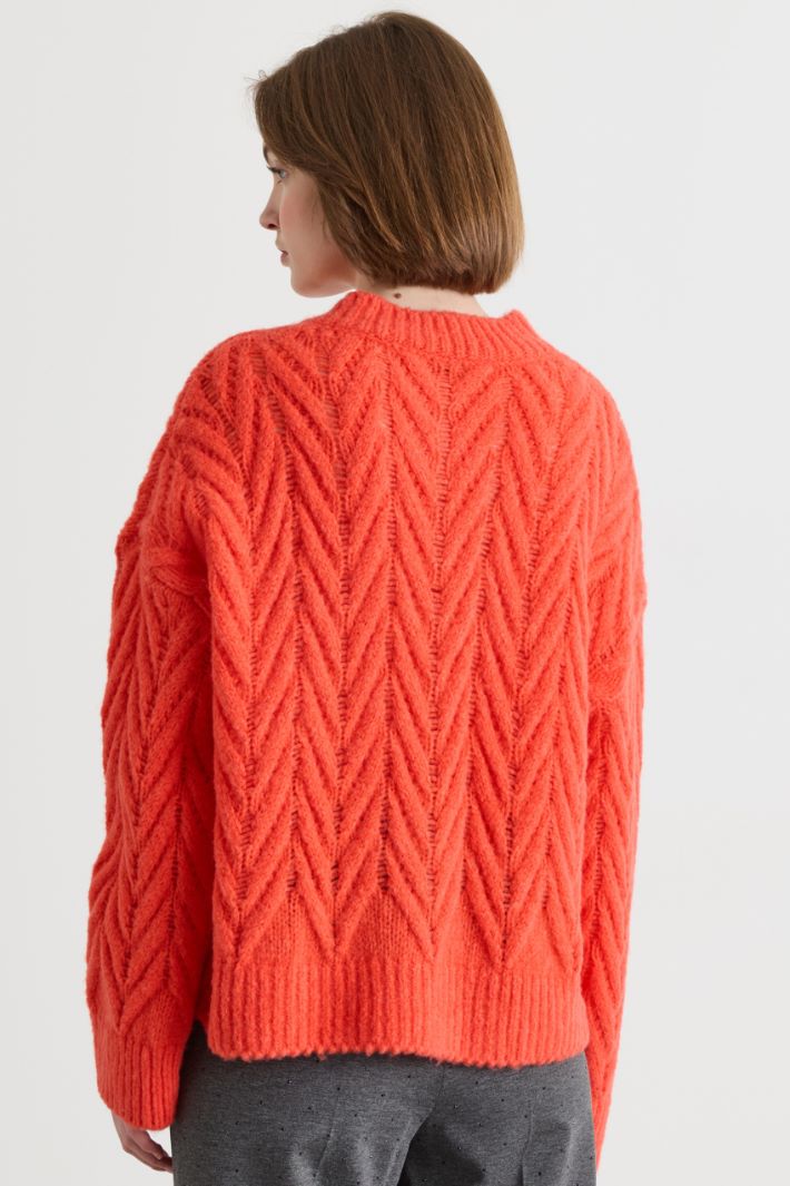 Chevron-Pullover - ORANGE - Intrend - 4