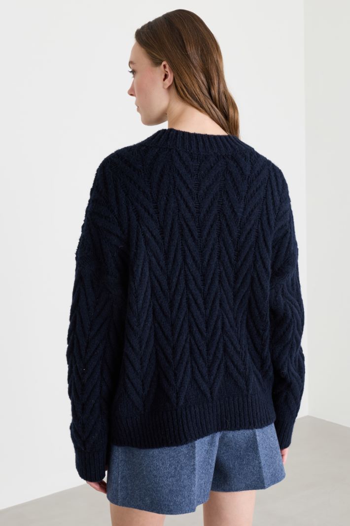 Chevron-Pullover - BLAU - Intrend - 4