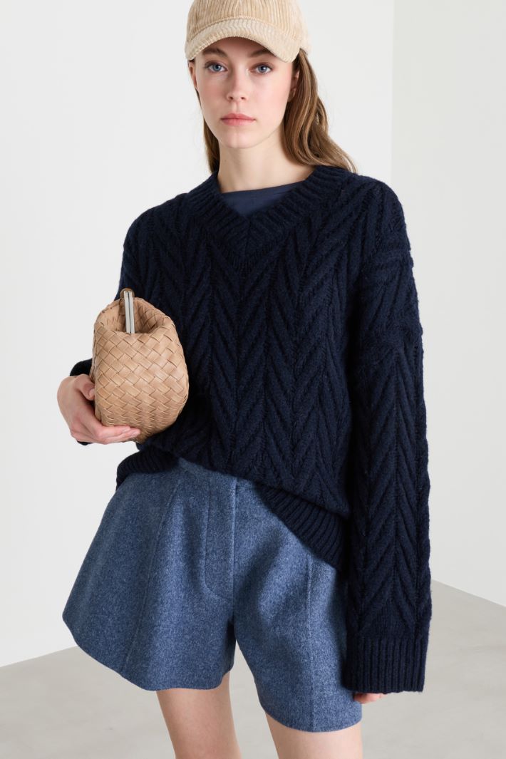 Chevron-Pullover - BLAU - Intrend - 2