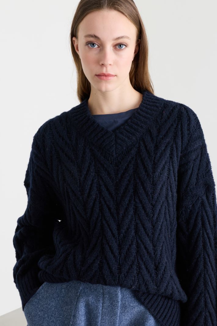 Chevron-Pullover - BLAU - Intrend - 3