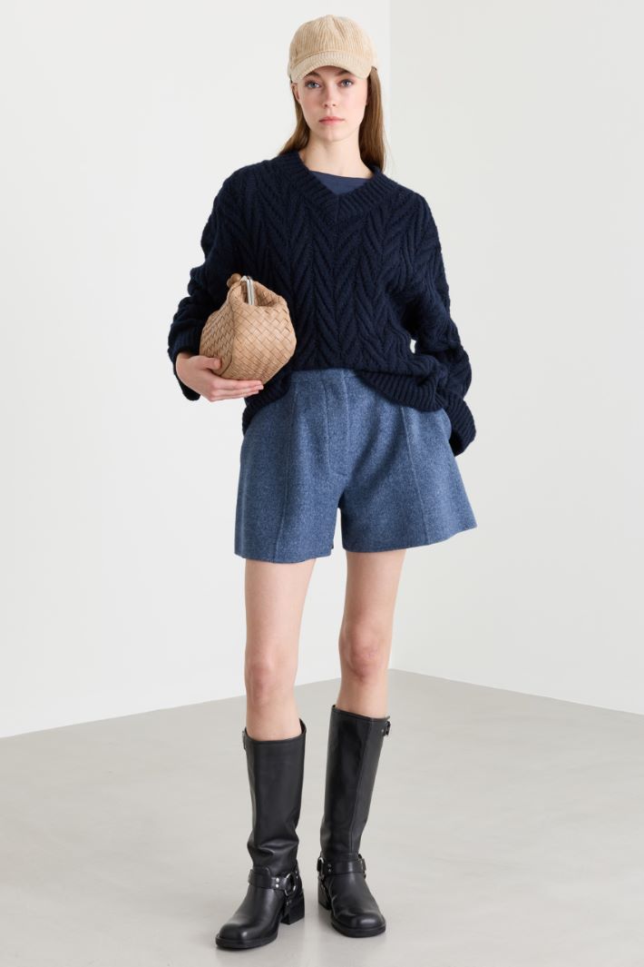 Chevron-Pullover - BLAU - Intrend