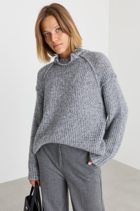 Waffle-knit jumper - Intrend