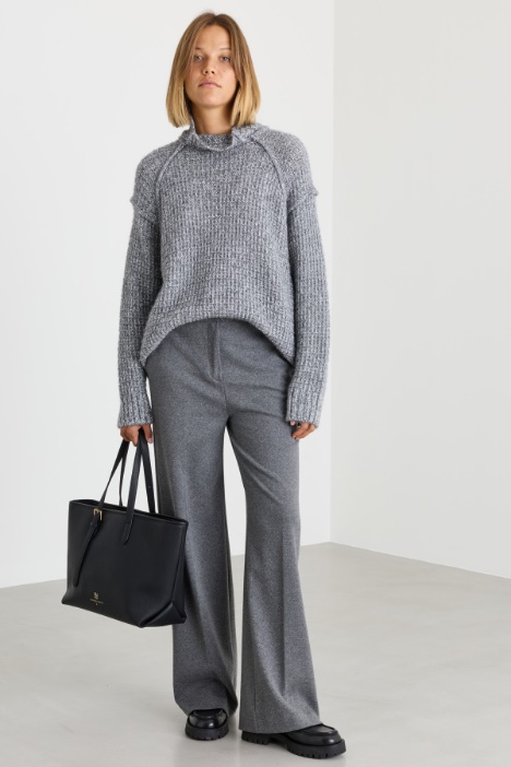 Waffelstrick-Pullover - Intrend