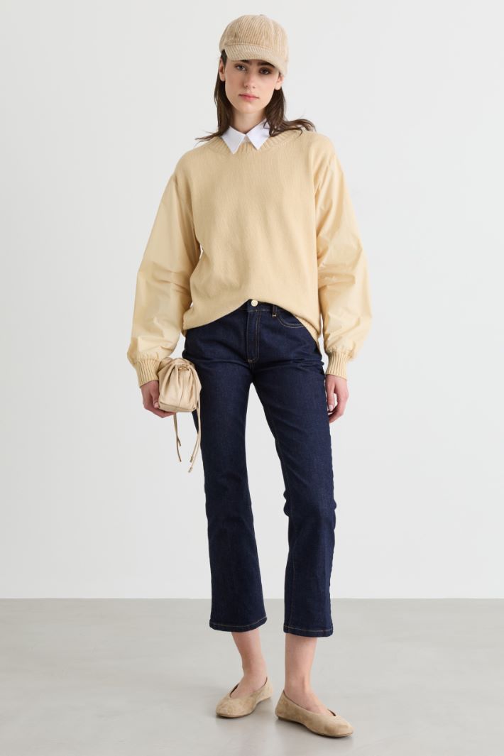 Pull à manches oversize - JAUNE - Intrend