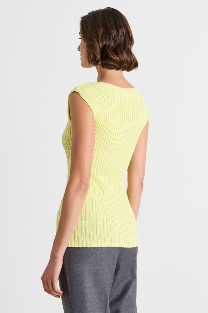 Ribbed top - YELLOW - Intrend - 4
