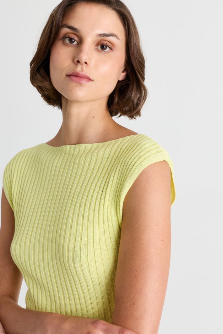 Ribbed top - YELLOW - Intrend - 3