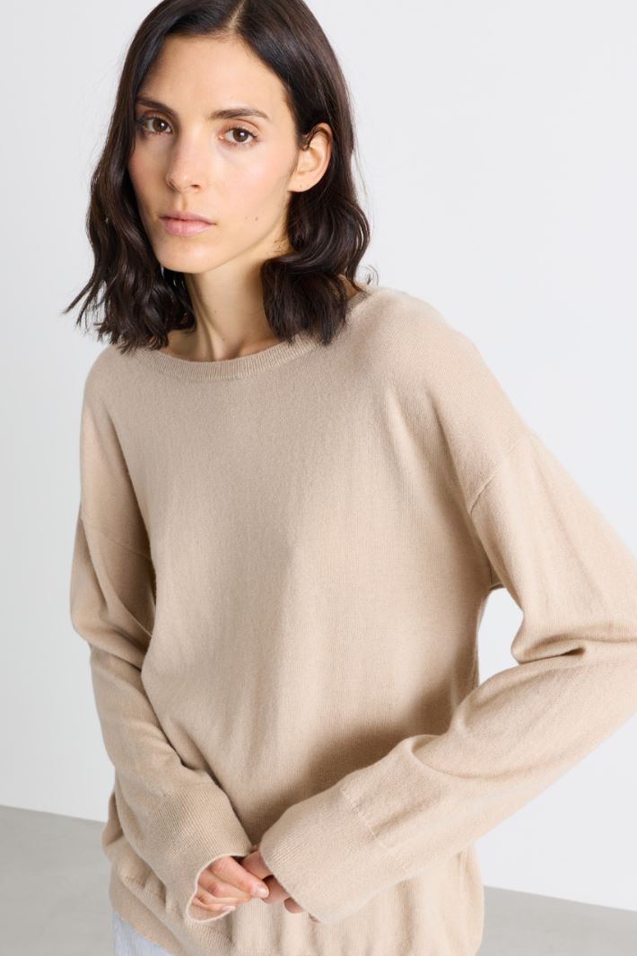 Pullover mit U-Boot-Ausschnitt - BEIGE - Intrend - 3