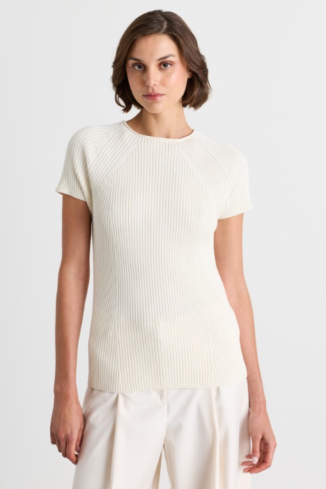 Ribbed slim-fit top - Intrend