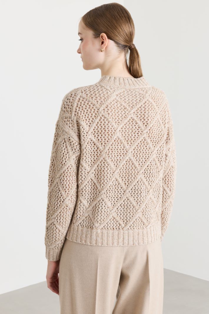 Pull boxy à sequins - BEIGE - Intrend - 4