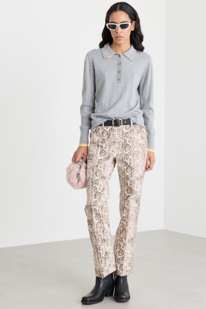 Polo a maniche corte - GRIGIO GIALLO - Intrend