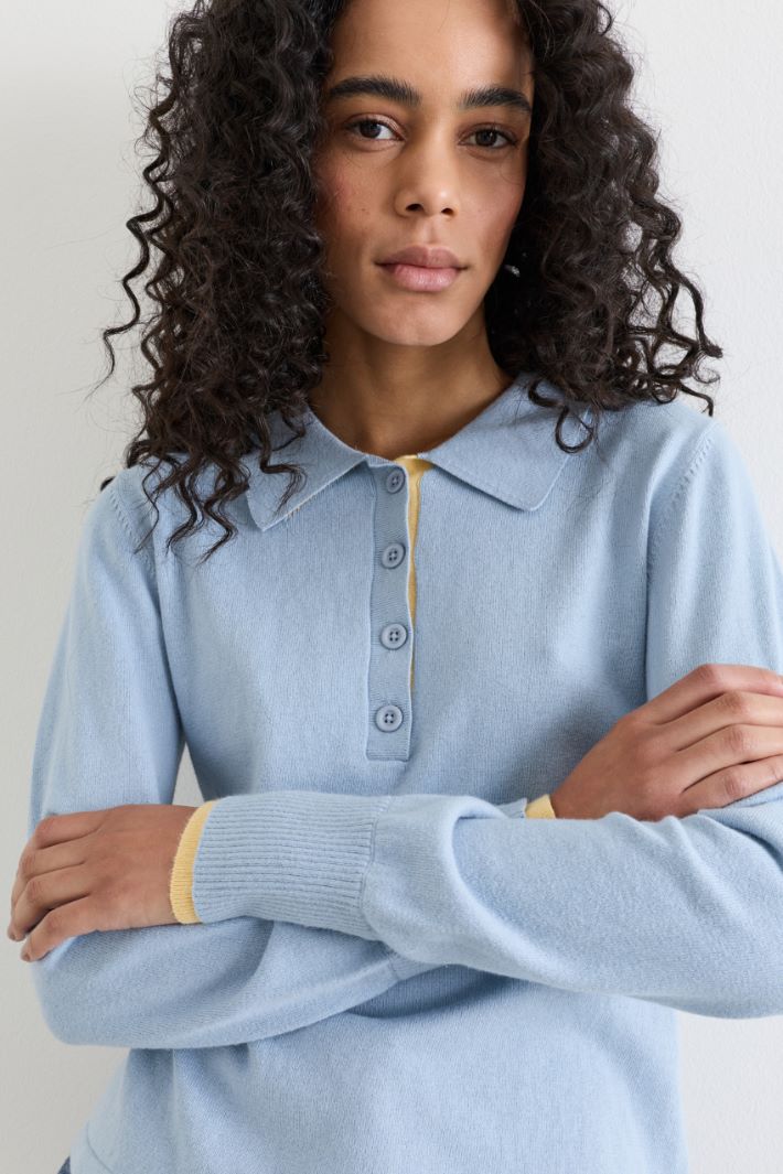 Polo a maniche corte - AZZURRO - Intrend - 3
