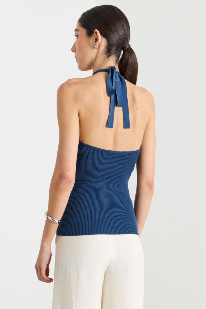 Top ajusté en maille - BLEU - Intrend - 4
