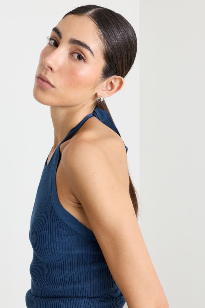 Top ajusté en maille - BLEU - Intrend - 3