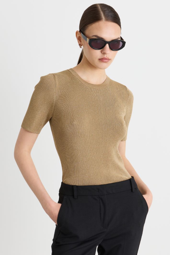 Figurbetontes Rippstrick-Top - GOLD - Intrend - 2