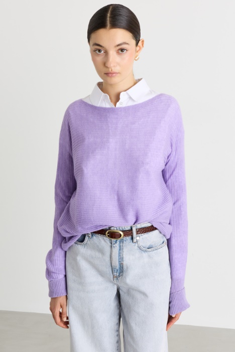 Horizontally Ribbed Jumper - Intrend