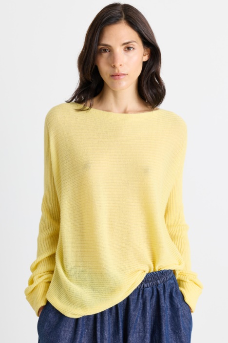 Horizontally Ribbed Jumper - Intrend