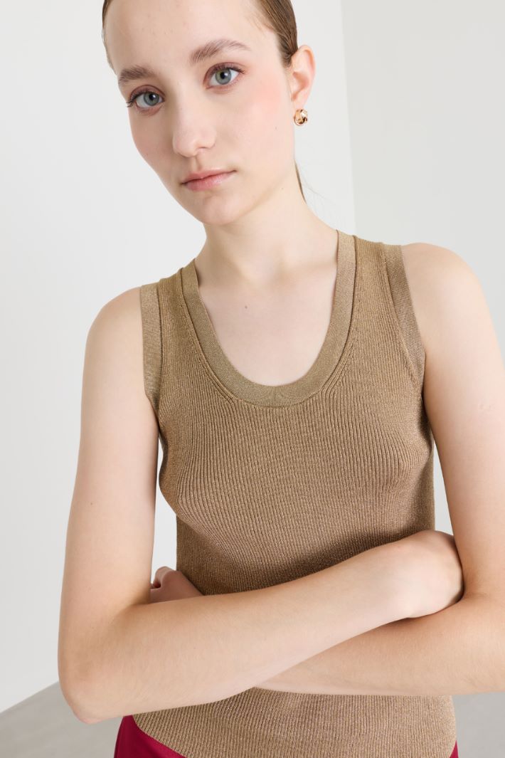 Top in maglia laminata - CAMMELLO - Intrend - 3