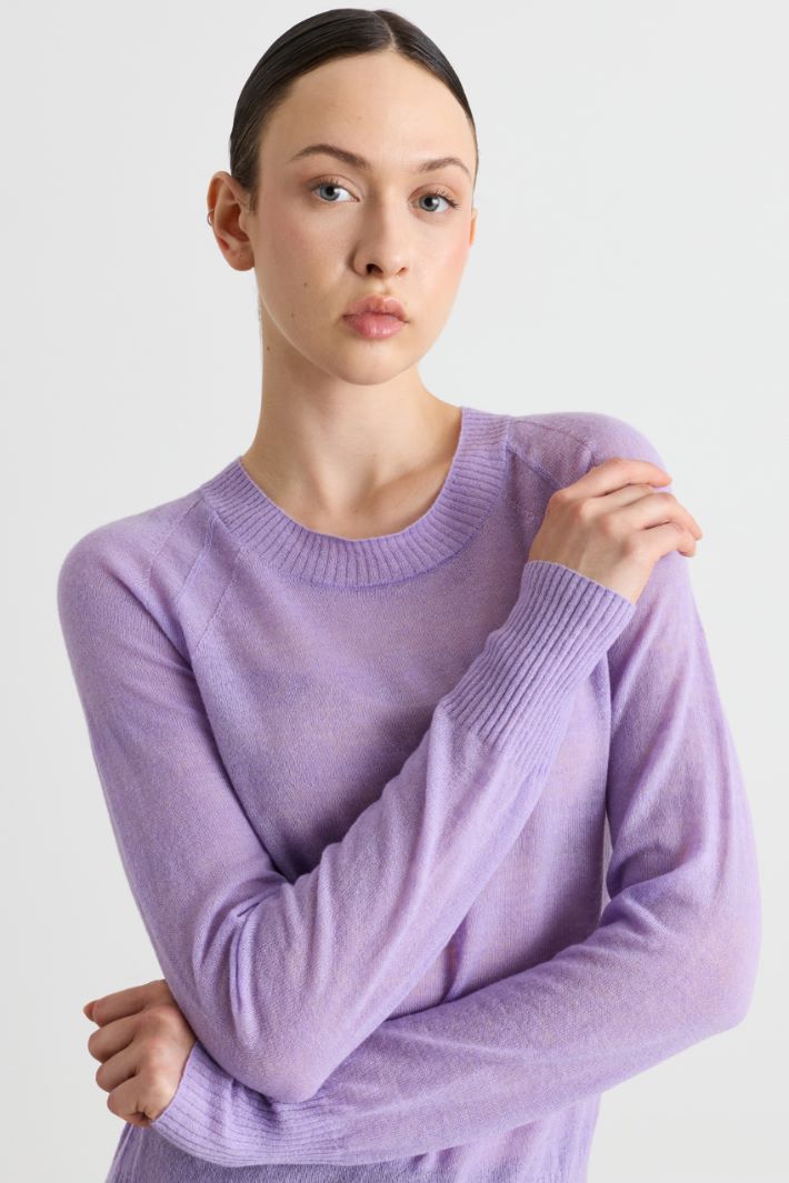 Soft gauze jumper - LILAC - Intrend - 3