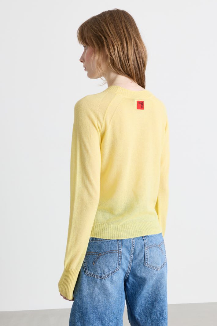 Soft gauze jumper - YELLOW - Intrend - 4