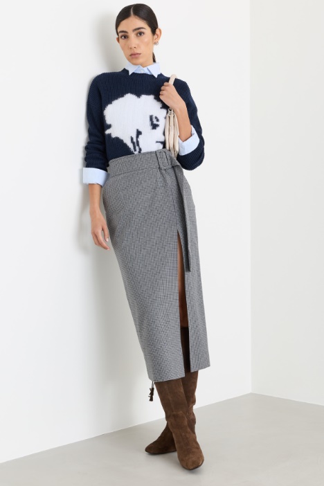 Wollpullover mit Intarsien-Motiv - Intrend