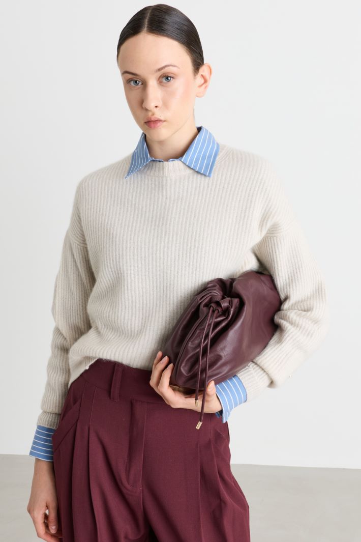 Oversize-Rippstrickpullover - BEIGE - Intrend - 2