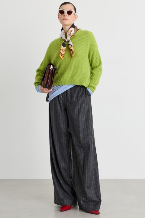 Oversize-Rippstrickpullover - Intrend