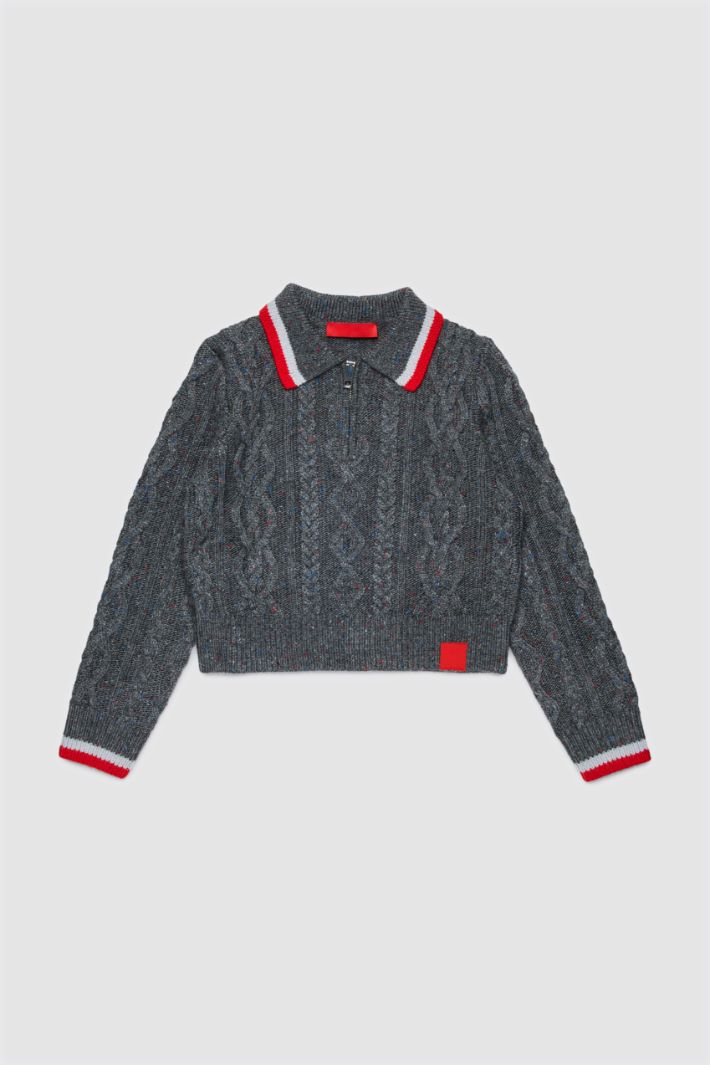 Maglia a trecce - GRIGIO - Intrend