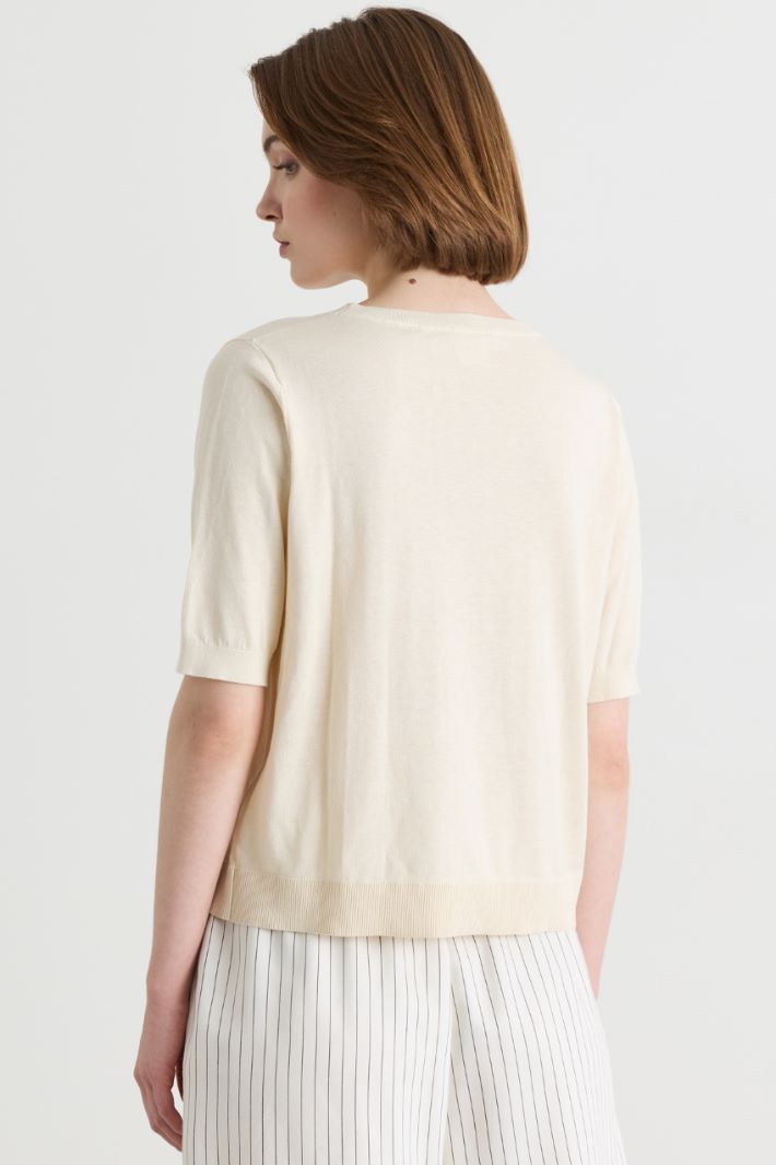 Short-sleeved top - WHITE - Intrend - 4