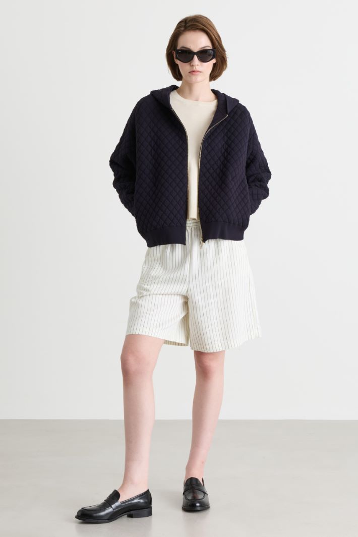 Short-sleeved top - WHITE - Intrend