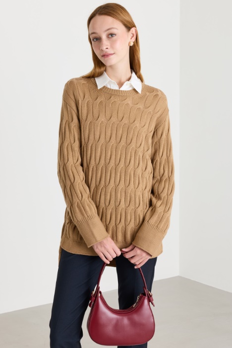Cable-knit jumper - Intrend