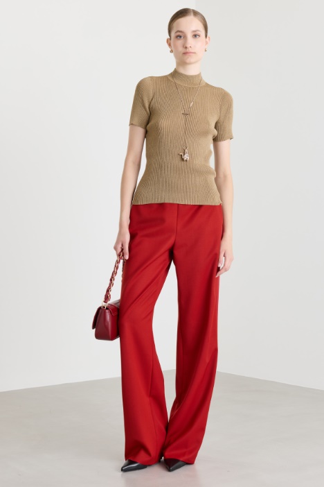 Maglia dolcevita a manica corta - Intrend