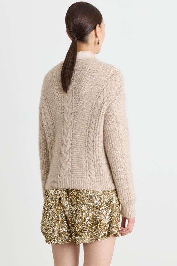 Boxy-Zopfstrickpullover - BEIGE - Intrend - 4