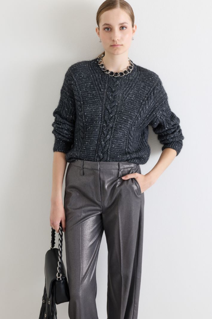 Pull boxy torsadé - GRIS - Intrend - 2