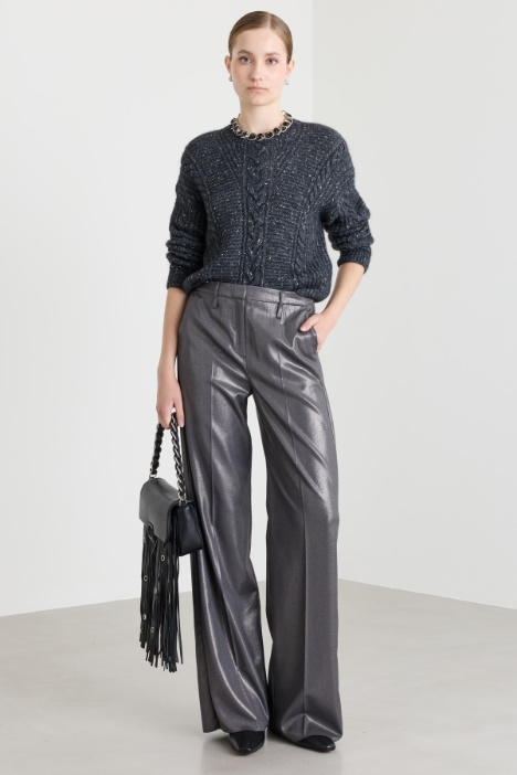 Boxy-Zopfstrickpullover - Intrend