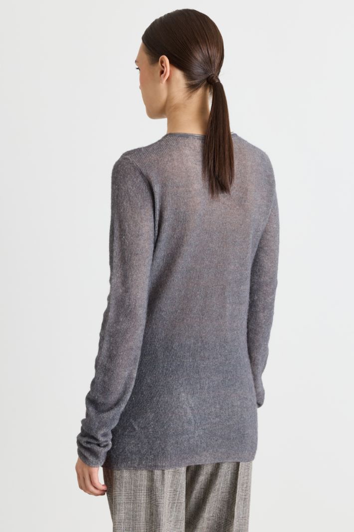 Strickpullover mit Print - GRAU SCHWARZ - Intrend - 4
