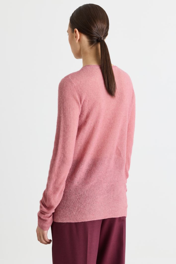 Strickpullover mit Print - ROSA BORDEAUX - Intrend - 4