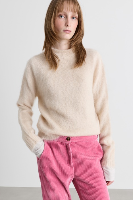 Carded Yarn Roll-Neck Jumper - Intrend