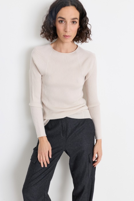 Maglia slim a coste - Intrend