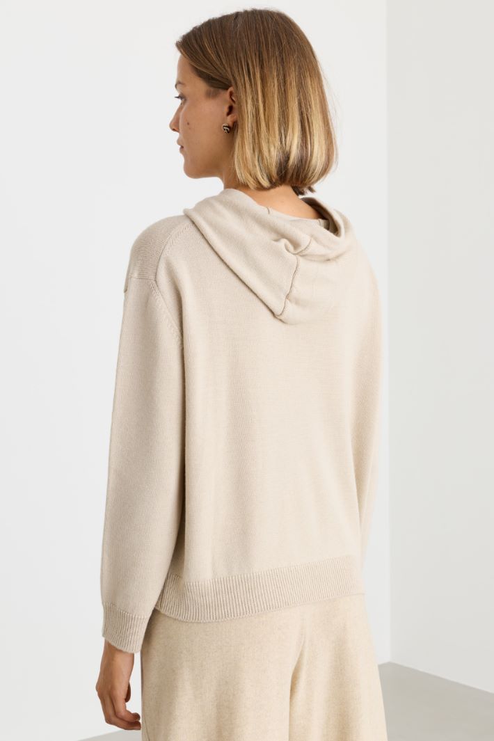 Maglia con cappuccio - BEIGE - Intrend - 4