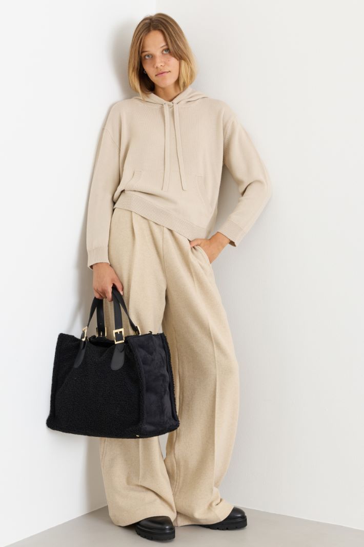 Maglia con cappuccio - BEIGE - Intrend