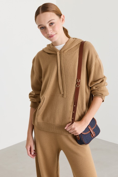 Hooded wool jumper - Intrend