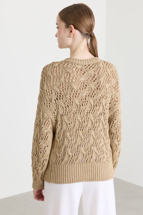 Maglia in cordonetto a rombi