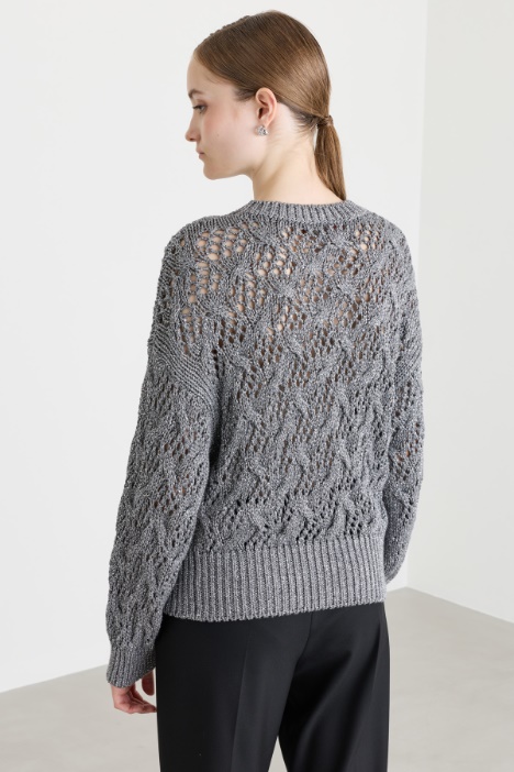 Maglia in cordonetto a rombi