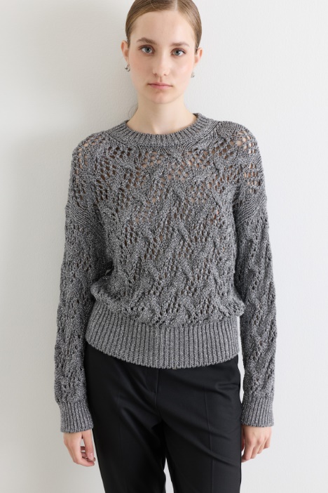 Diamond cord-knit jumper - Intrend