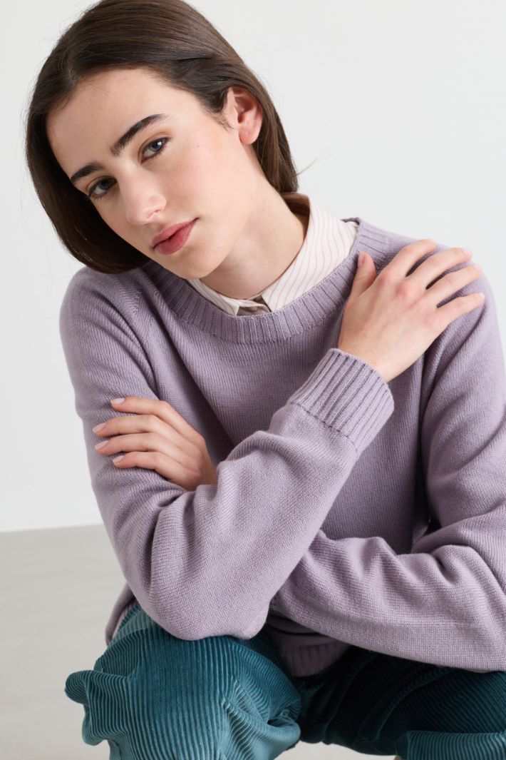 Maglia morbida a coste - LILLA - Intrend - 3